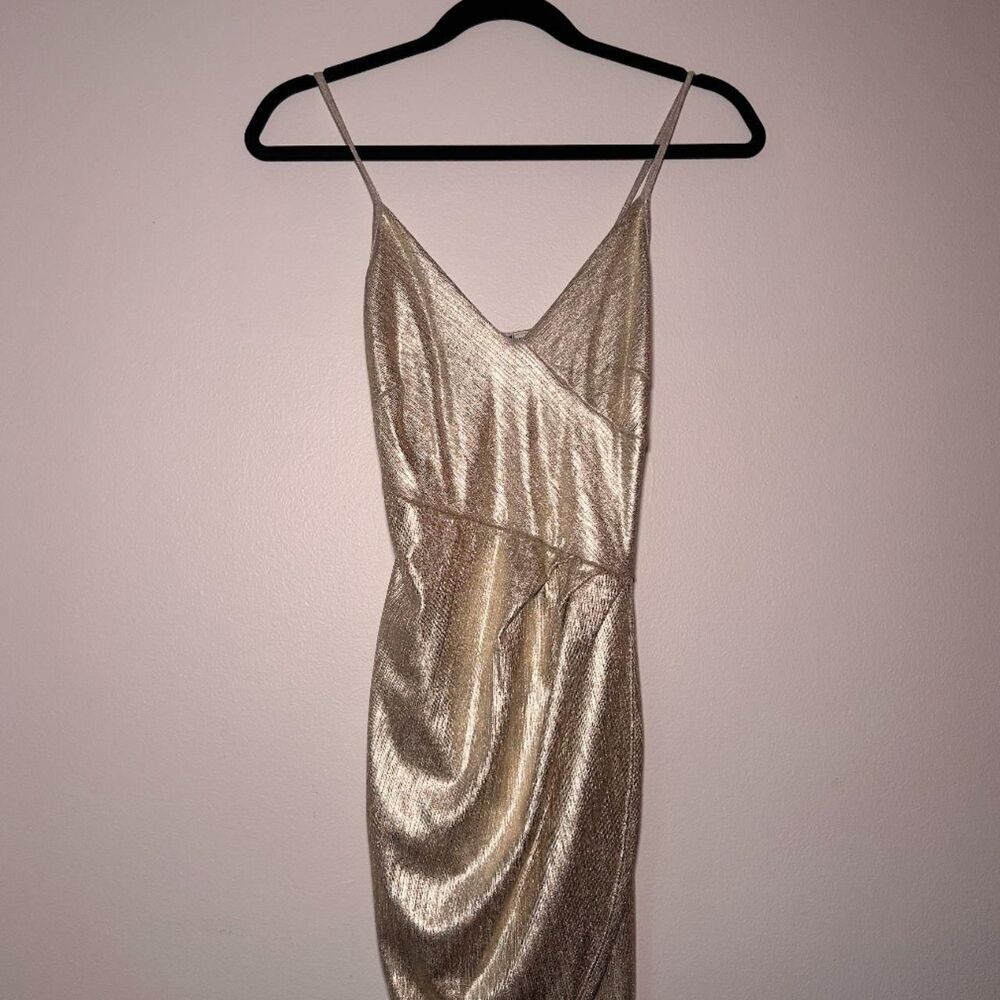 Fashion-nova Women's Gold Dress